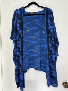 Kerisma Blue Knit Open-Front Hoodie Cardigan
Bathing Suit Cover up One Sixe